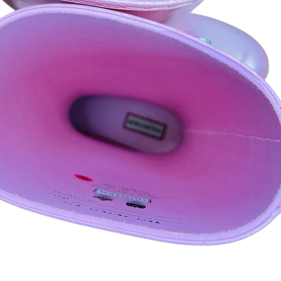 Hunter Glossy Pink Boots size 4B/5G - Picture 7 of 7